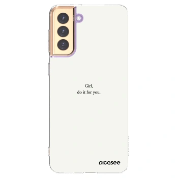 Picasee silikónový prehľadný obal pre Samsung Galaxy S21+ 5G G996F - Girl, do it for you