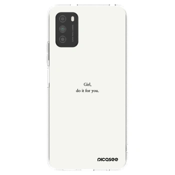 Picasee silikónový prehľadný obal pre Xiaomi Poco M3 - Girl, do it for you
