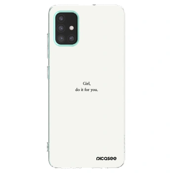 Picasee silikónový prehľadný obal pre Samsung Galaxy M31s - Girl, do it for you