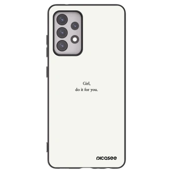 Picasee silikónový čierny obal pre Samsung Galaxy A52 5G A525F - Girl, do it for you