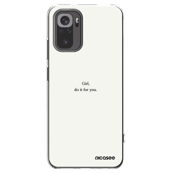 Picasee silikónový prehľadný obal pre Xiaomi Redmi Note 10S - Girl, do it for you