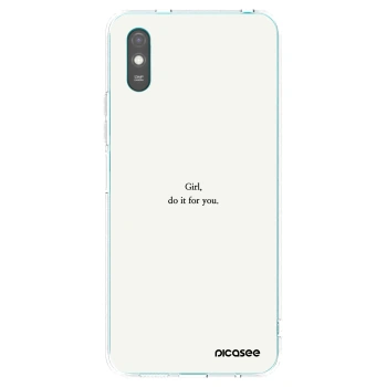 Picasee silikónový prehľadný obal pre Xiaomi Redmi 9AT - Girl, do it for you