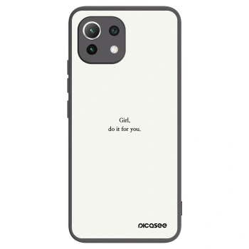 Picasee silikónový čierny obal pre Xiaomi Mi 11 Lite - Girl, do it for you