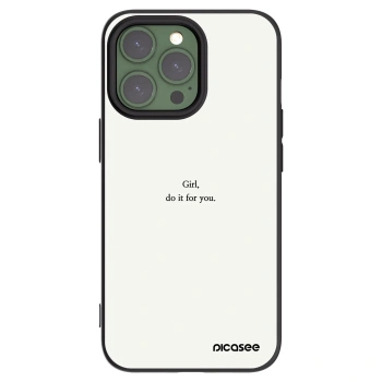 Picasee silikónový čierny obal pre Apple iPhone 13 Pro - Girl, do it for you