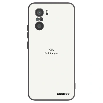 Picasee silikónový čierny obal pre Xiaomi Poco F3 - Girl, do it for you
