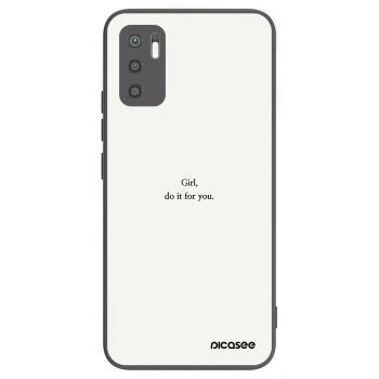 Picasee silikónový čierny obal pre Xiaomi Redmi Note 10 5G - Girl, do it for you
