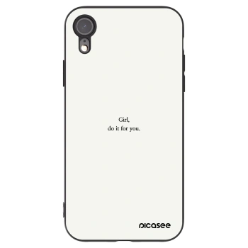 Picasee silikónový čierny obal pre Apple iPhone XR - Girl, do it for you