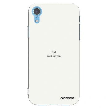 Picasee silikónový prehľadný obal pre Apple iPhone XR - Girl, do it for you