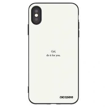Picasee silikónový čierny obal pre Apple iPhone XS Max - Girl, do it for you