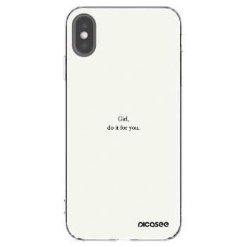 Picasee silikónový prehľadný obal pre Apple iPhone XS Max - Girl, do it for you