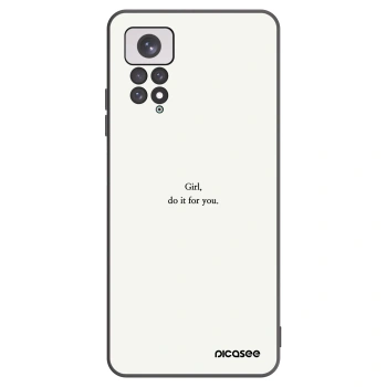 Picasee silikónový čierny obal pre Xiaomi Redmi Note 11 - Girl, do it for you