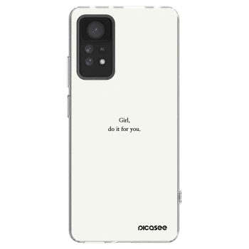 Picasee silikónový prehľadný obal pre Xiaomi Redmi Note 11 Pro 5G - Girl, do it for you