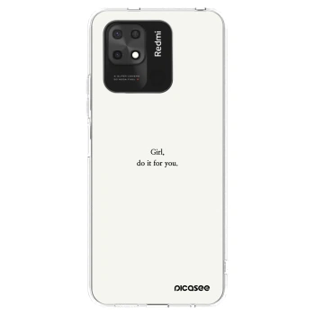 Picasee silikónový prehľadný obal pre Xiaomi Redmi 10C - Girl, do it for you