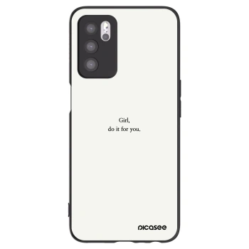 Picasee silikónový čierny obal pre OPPO A16s - Girl, do it for you