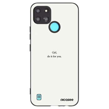 Picasee silikónový čierny obal pre Realme C21Y - Girl, do it for you