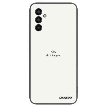 Picasee silikónový čierny obal pre Samsung Galaxy M13 M135F - Girl, do it for you