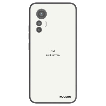 Picasee silikónový čierny obal pre Xiaomi 12 Lite - Girl, do it for you