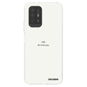 Picasee silikónový prehľadný obal pre OPPO A94 5G - Girl, do it for you