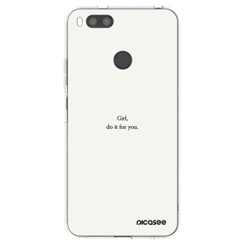 Picasee silikónový prehľadný obal pre Xiaomi Redmi A1 - Girl, do it for you