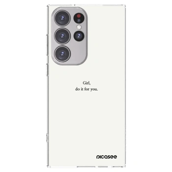 Picasee silikónový prehľadný obal pre Samsung Galaxy S23 Ultra 5G - Girl, do it for you