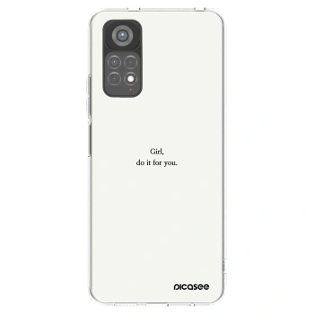 Picasee silikónový prehľadný obal pre Xiaomi Redmi Note 11S 5G - Girl, do it for you