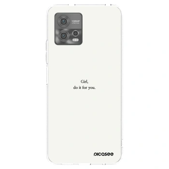 Picasee silikónový prehľadný obal pre Motorola Moto G72 - Girl, do it for you