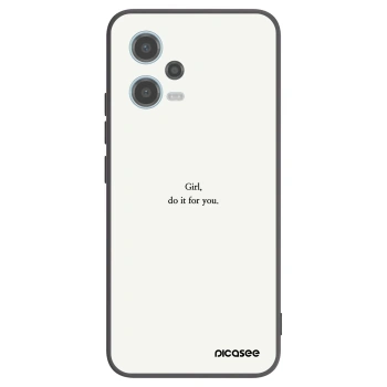 Picasee silikónový čierny obal pre Xiaomi Redmi Note 12 5G - Girl, do it for you