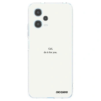 Picasee silikónový prehľadný obal pre Xiaomi Redmi Note 12 5G - Girl, do it for you