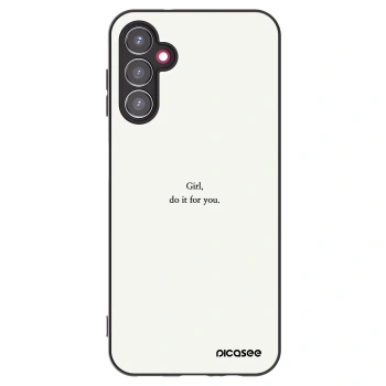 Picasee silikónový čierny obal pre Samsung Galaxy A14 4G A145R - Girl, do it for you