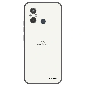Picasee silikónový čierny obal pre Xiaomi Redmi 12C - Girl, do it for you