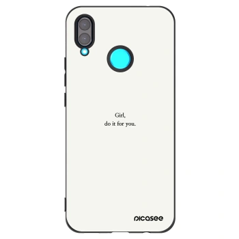 Picasee silikónový čierny obal pre Huawei Nova 3 - Girl, do it for you