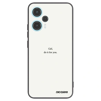 Picasee silikónový čierny obal pre Xiaomi Poco F5 - Girl, do it for you