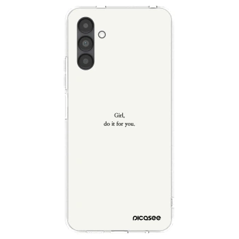 Picasee silikónový prehľadný obal pre Samsung Galaxy A04s A047F - Girl, do it for you