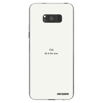 Picasee silikónový prehľadný obal pre Samsung Galaxy S8 G950F - Girl, do it for you