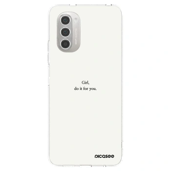 Picasee silikónový prehľadný obal pre Motorola Moto G51 - Girl, do it for you