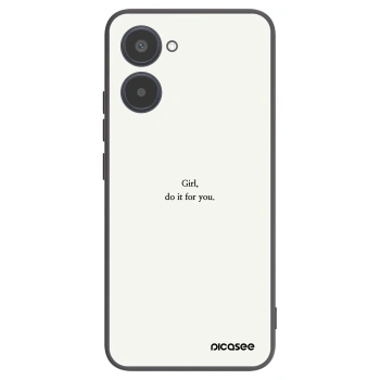 Picasee silikónový čierny obal pre Realme 10 4G - Girl, do it for you