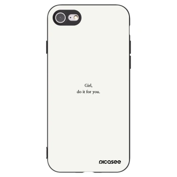 Picasee silikónový čierny obal pre Apple iPhone 7 - Girl, do it for you