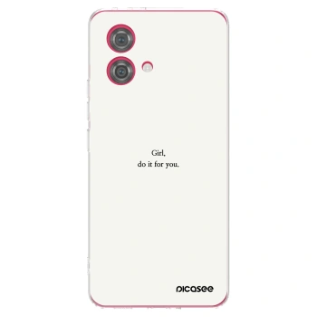 Picasee silikónový prehľadný obal pre Motorola Moto G84 5G - Girl, do it for you