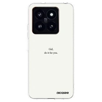 Picasee silikónový prehľadný obal pre Xiaomi 14 Pro - Girl, do it for you
