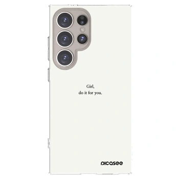 Picasee silikónový prehľadný obal pre Samsung Galaxy S24 Ultra S928B 5G - Girl, do it for you