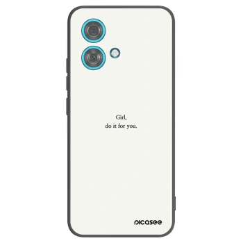 Picasee silikónový čierny obal pre Motorola Edge 40 Neo - Girl, do it for you