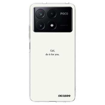 Picasee silikónový prehľadný obal pre Xiaomi Poco X6 Pro - Girl, do it for you