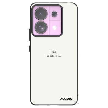 Picasee silikónový čierny obal pre Xiaomi Redmi Note 13 Pro 5G - Girl, do it for you