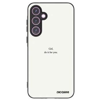Picasee silikónový čierny obal pre Samsung Galaxy A35 5G A356B - Girl, do it for you
