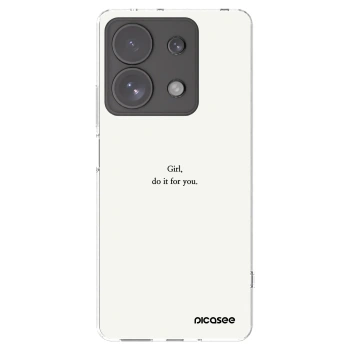 Picasee silikónový prehľadný obal pre Xiaomi Redmi Note 13 Pro 4G - Girl, do it for you