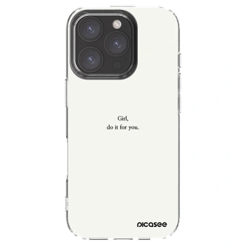Picasee silikónový prehľadný obal pre Apple iPhone 16 Pro - Girl, do it for you