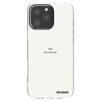 Picasee silikónový prehľadný obal pre Apple iPhone 16 Pro Max - Girl, do it for you