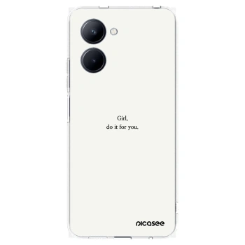 Picasee silikónový prehľadný obal pre Realme C33 (2023) - Girl, do it for you