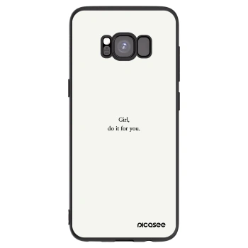 Picasee silikónový čierny obal pre Samsung Galaxy S8 G950F - Girl, do it for you