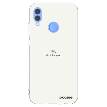 Picasee silikónový prehľadný obal pre Honor 10 Lite - Girl, do it for you